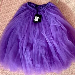 Cynthia Rowley purple tulle skirt with tags.